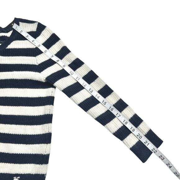 A&F | Women | Coastal Stripe Y2K Rabbit Hair Blend Cropped Cardigan | Medium - Picture 6 of 10